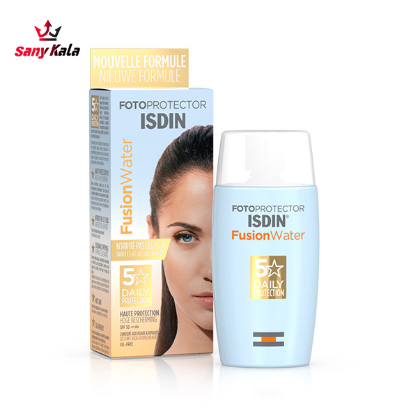 کرم ضد آفتاب بی رنگ ایزدین مدل Fusion Water 5 Daily حجم 50ml اورجینال